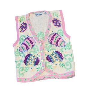VINTAGE BELLE POINTE Easter Egg Sweater Vest